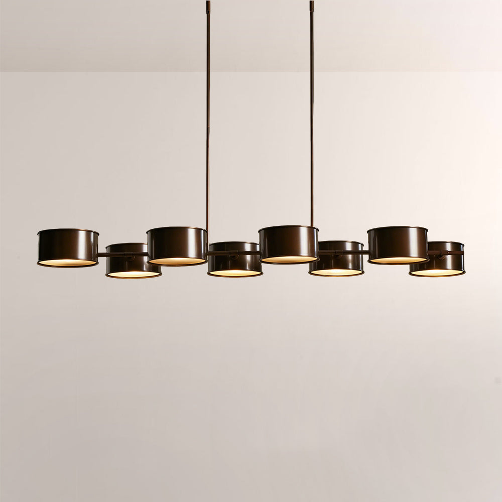 Daphira Linear Metal Drum Chandelier