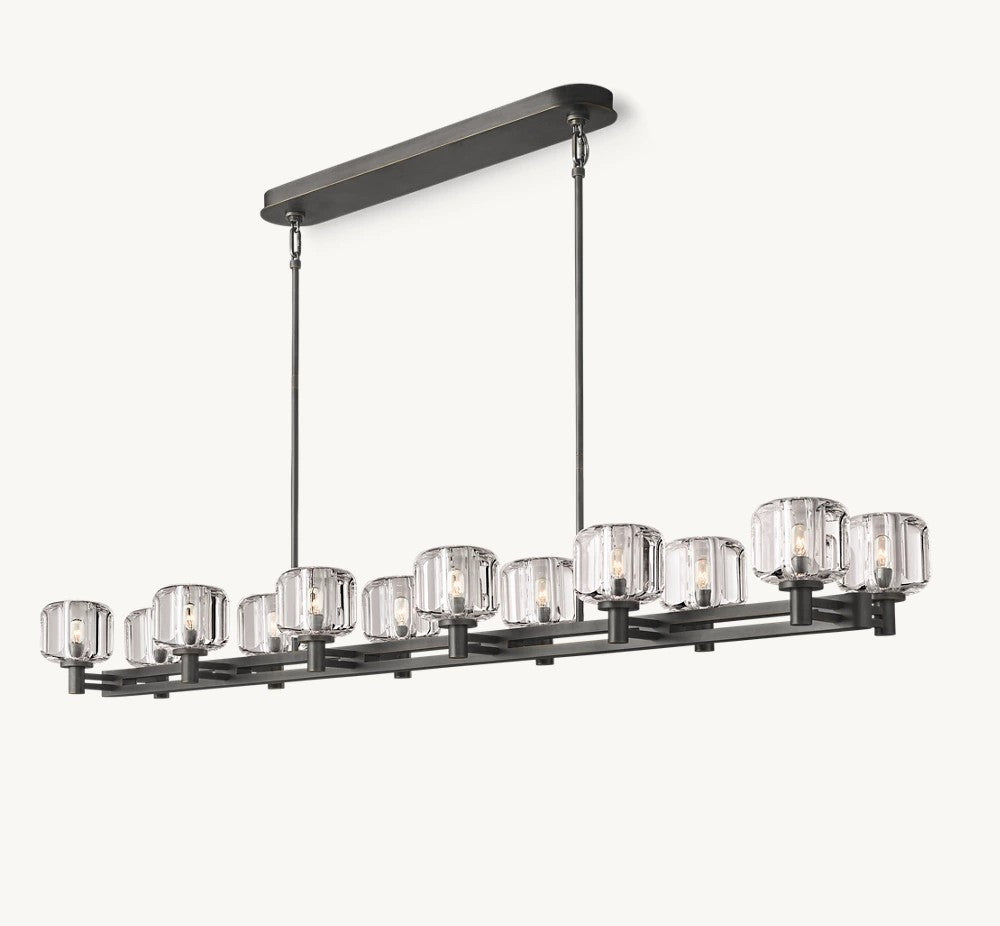 Demaret  Double Linear Chandelier 72“