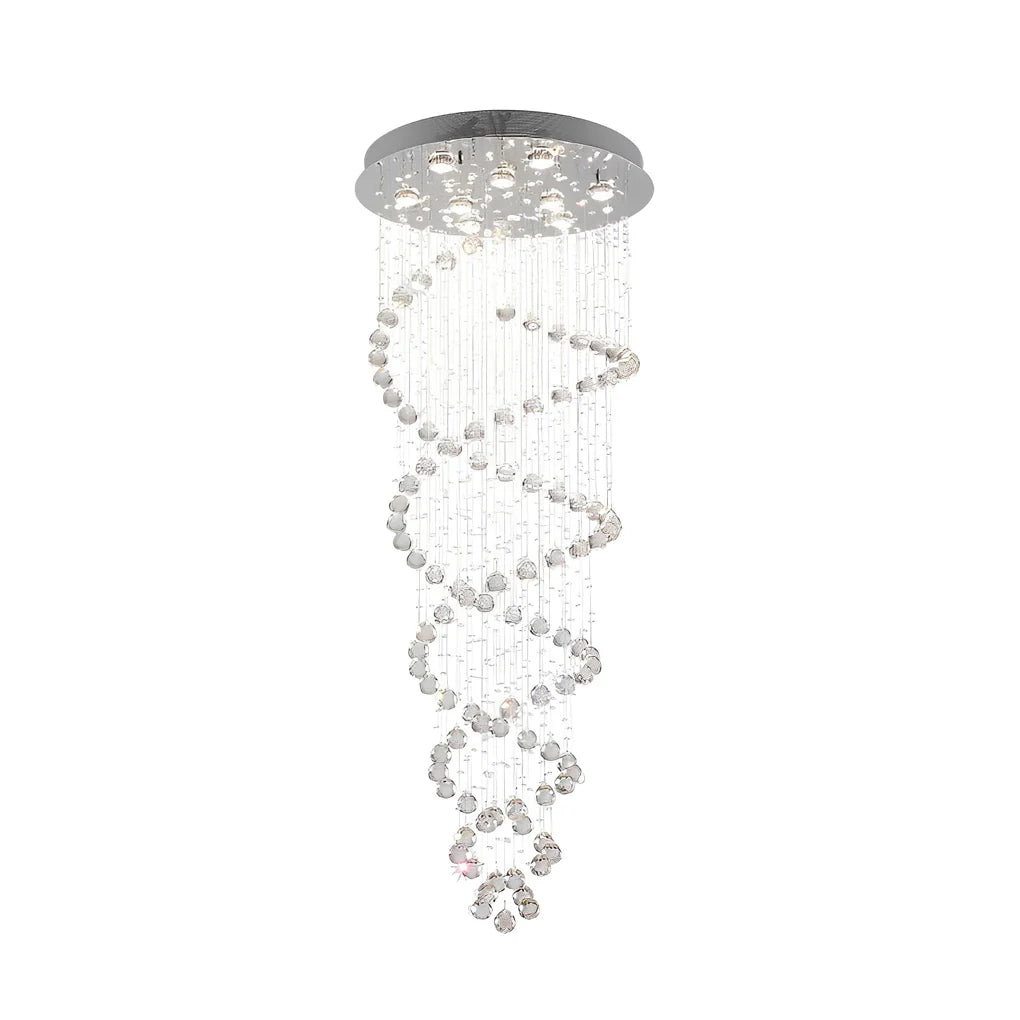 Double Spiral Three Step Dimming LED Modern Staircase Chandelier