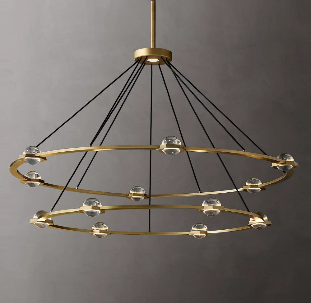 Genius Two-Tier Round Chandelier 60"