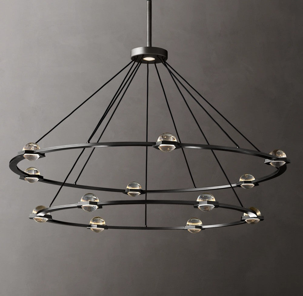 Genius Two-Tier Round Chandelier 60"