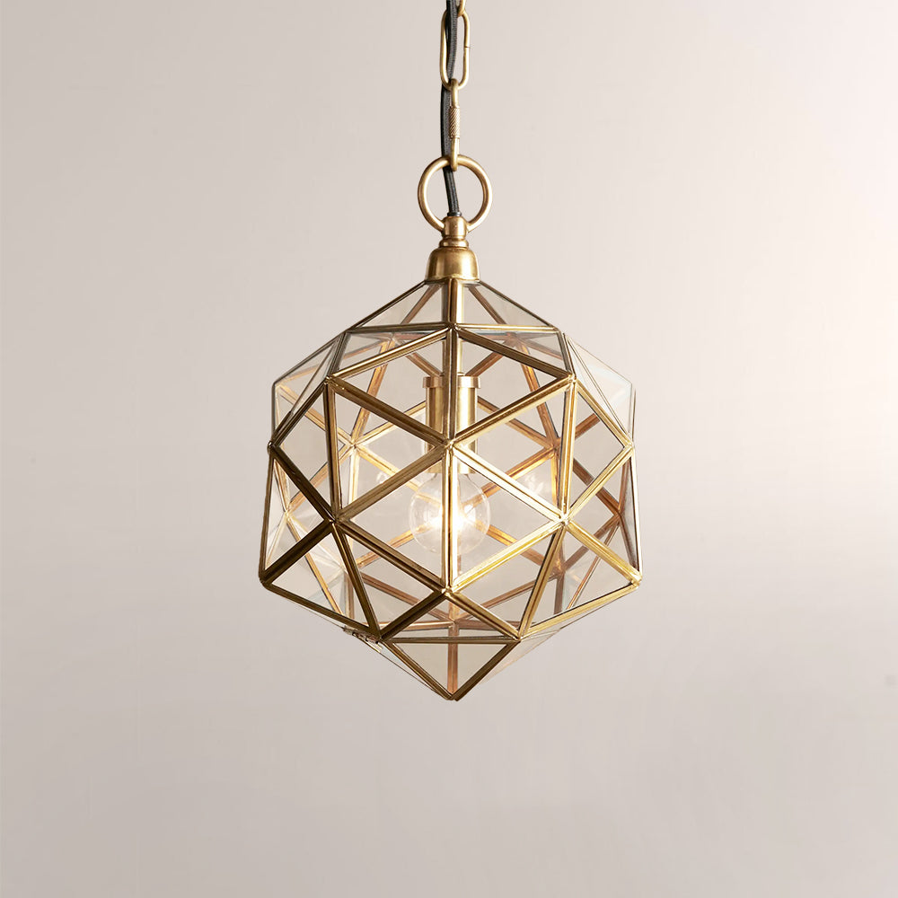 Elixir Geometric Brass Pendant