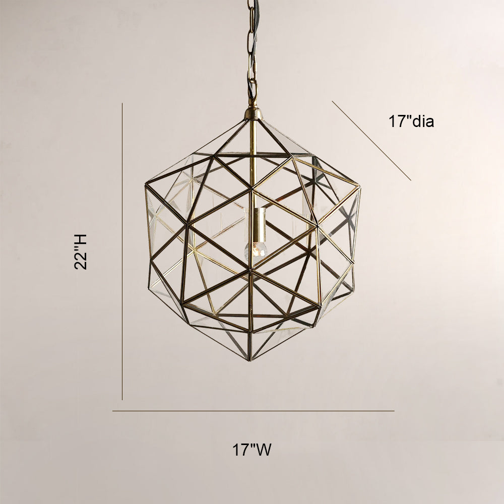 Elixir Geometric Brass Pendant