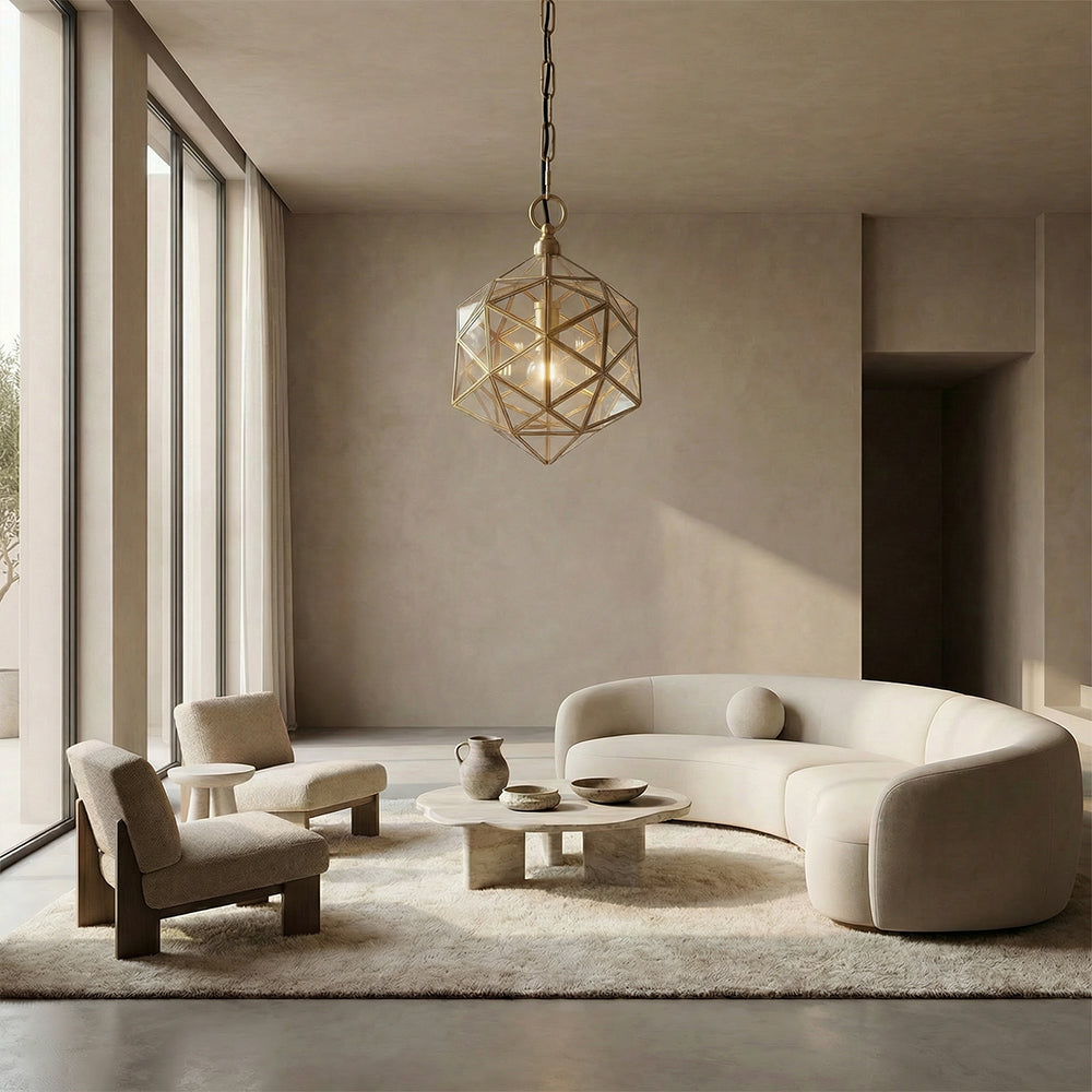 Elixir Geometric Brass Pendant