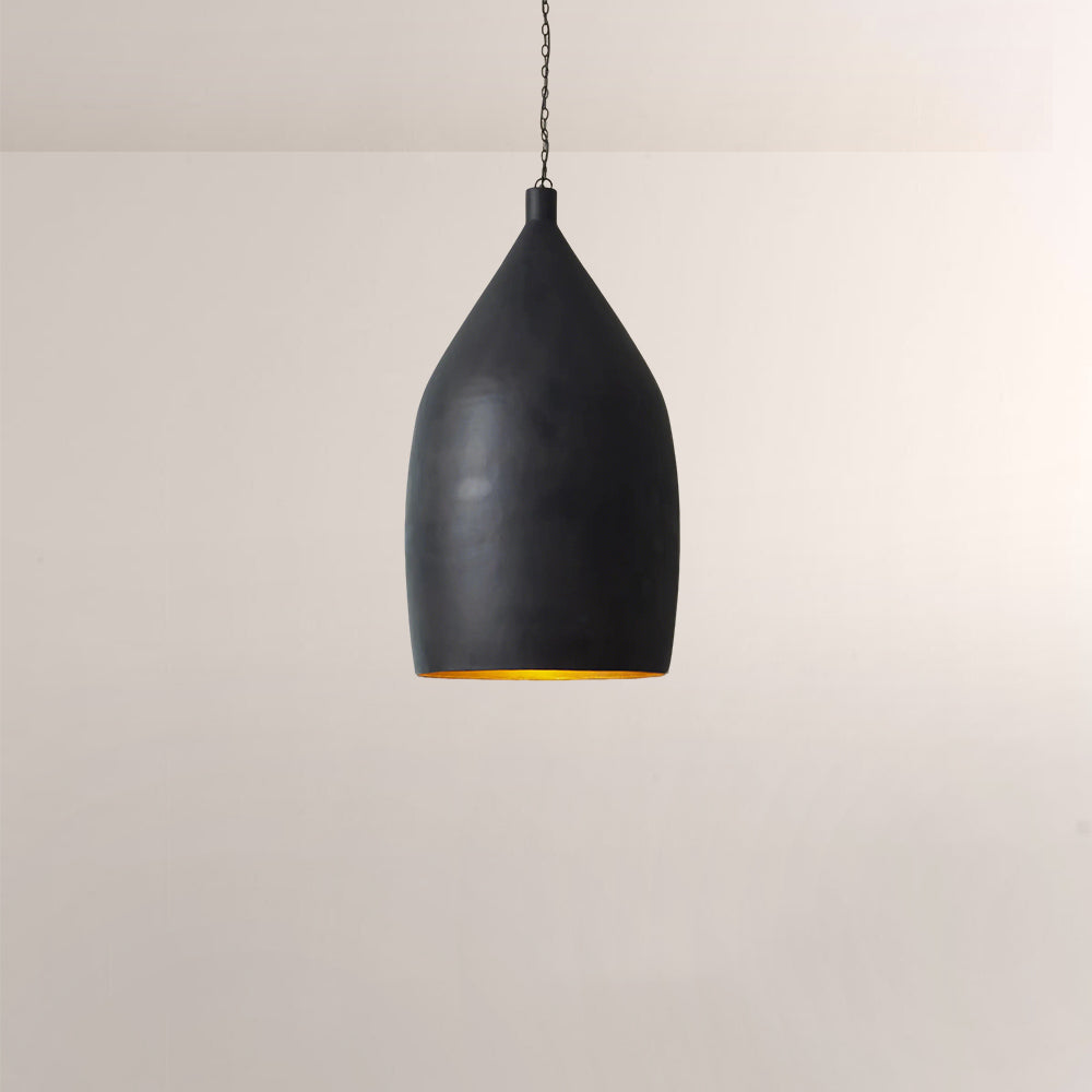 Finn Hammered Metal Cone Pendant