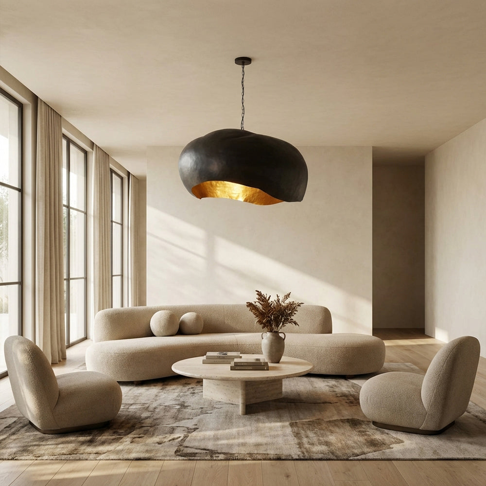 Finn Hammered Metal Dome Pendant