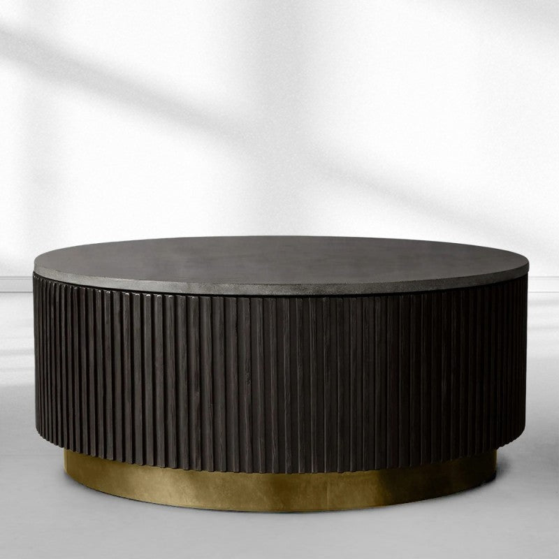 Finnley Marble Round Coffee Table For Living Room