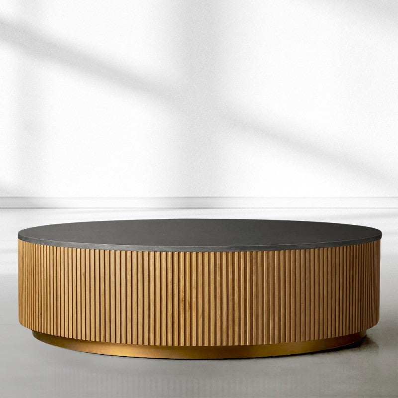 Finnley Marble Round Coffee Table For Living Room