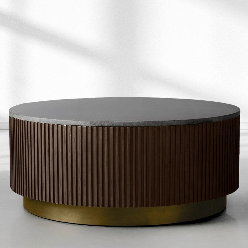 Finnley Marble Round Coffee Table For Living Room