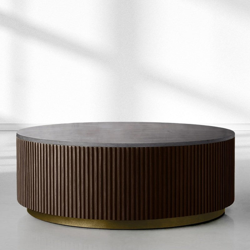 Finnley Marble Round Coffee Table For Living Room