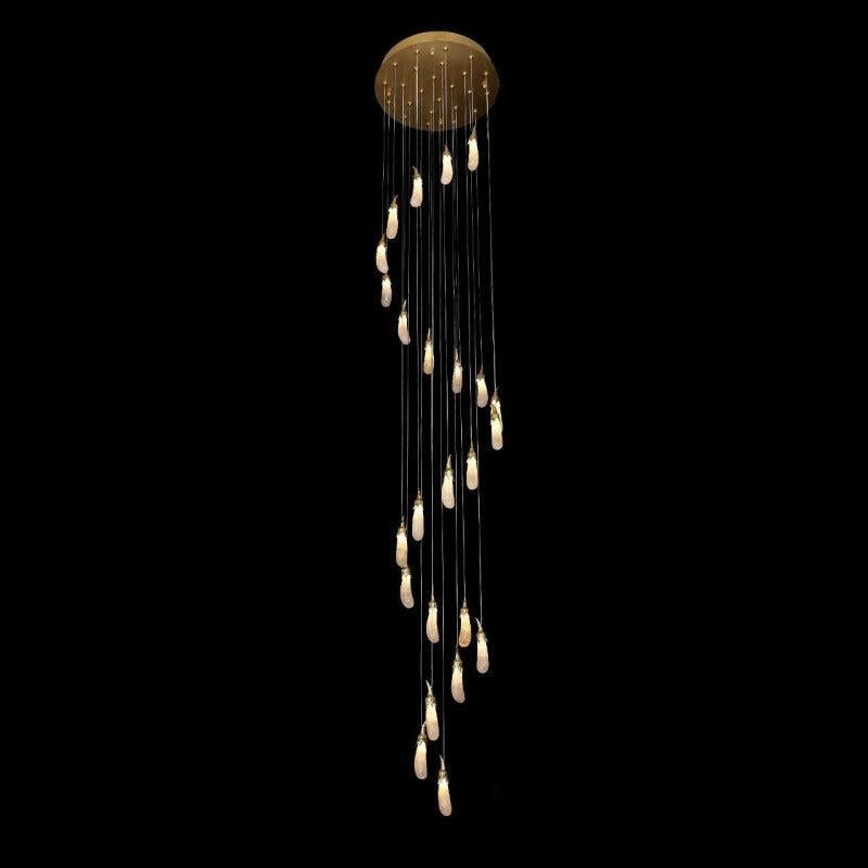Gidyn Rock Crystal Eggplant chandelier