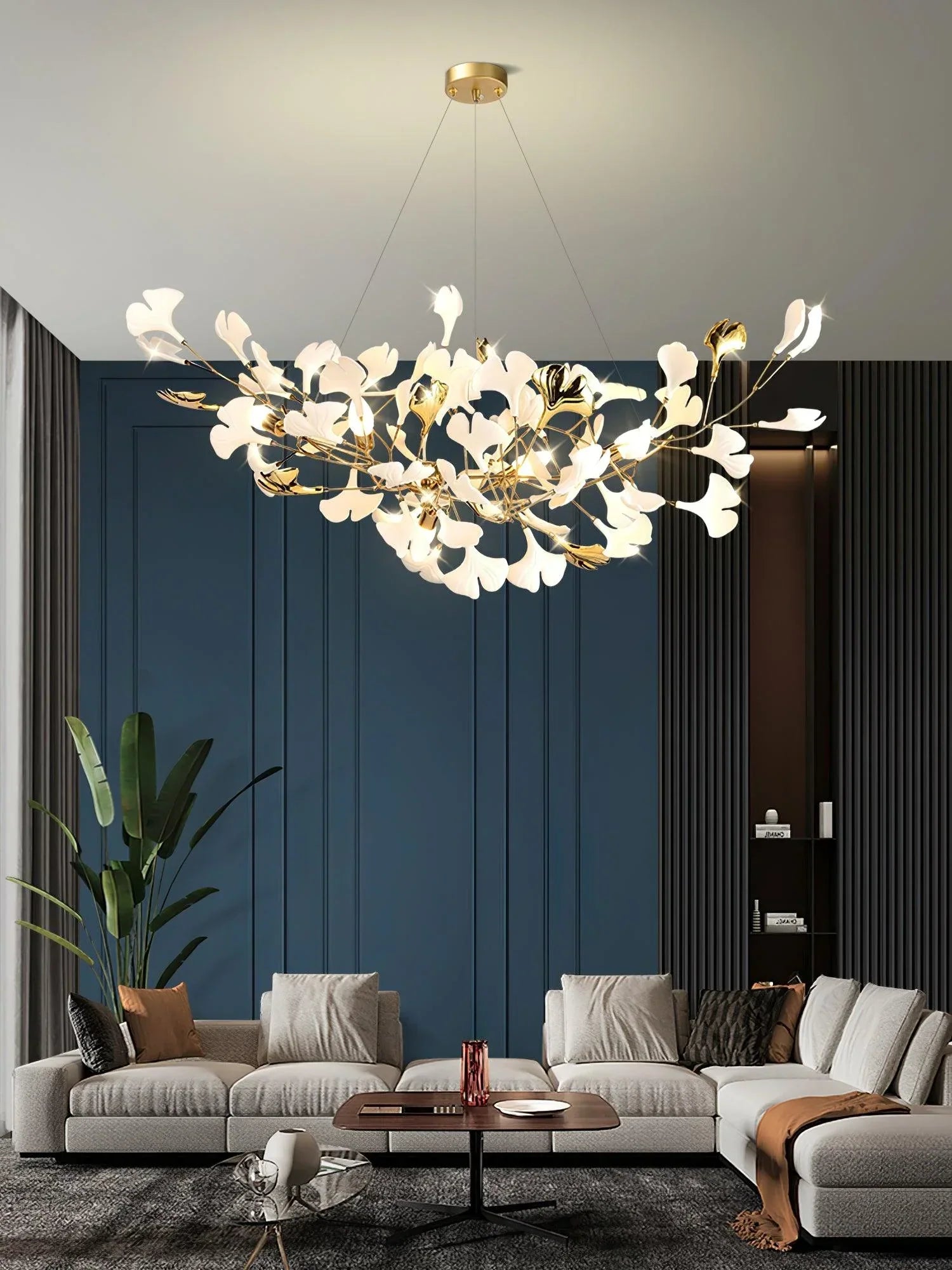 Ceramic Gingko Chandelier B - thebelacan