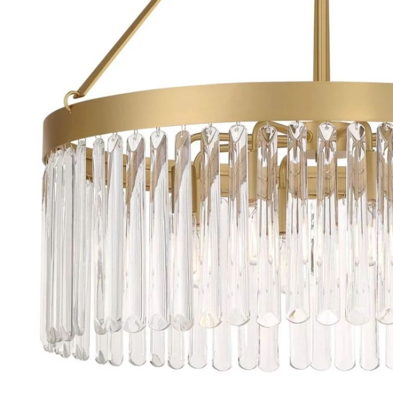 Grent Crystal Waterfall Round Chandelier - thebelacan