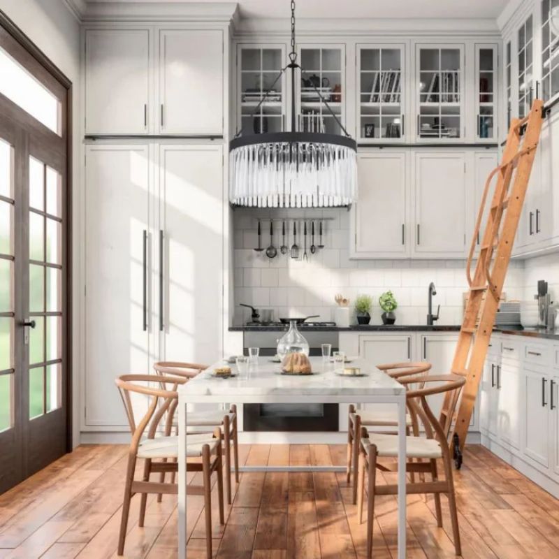 Grent Crystal Waterfall Round Chandelier - thebelacan