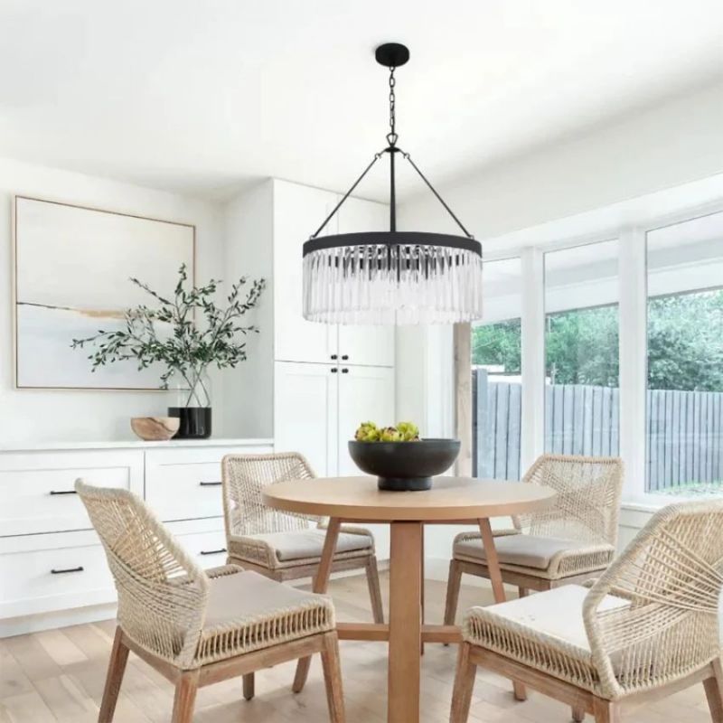 Grent Crystal Waterfall Round Chandelier - thebelacan