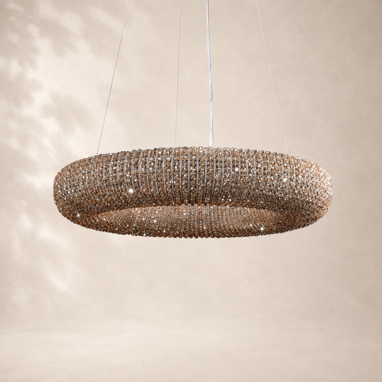 Halo Crystal Round LED Chandelier 32"