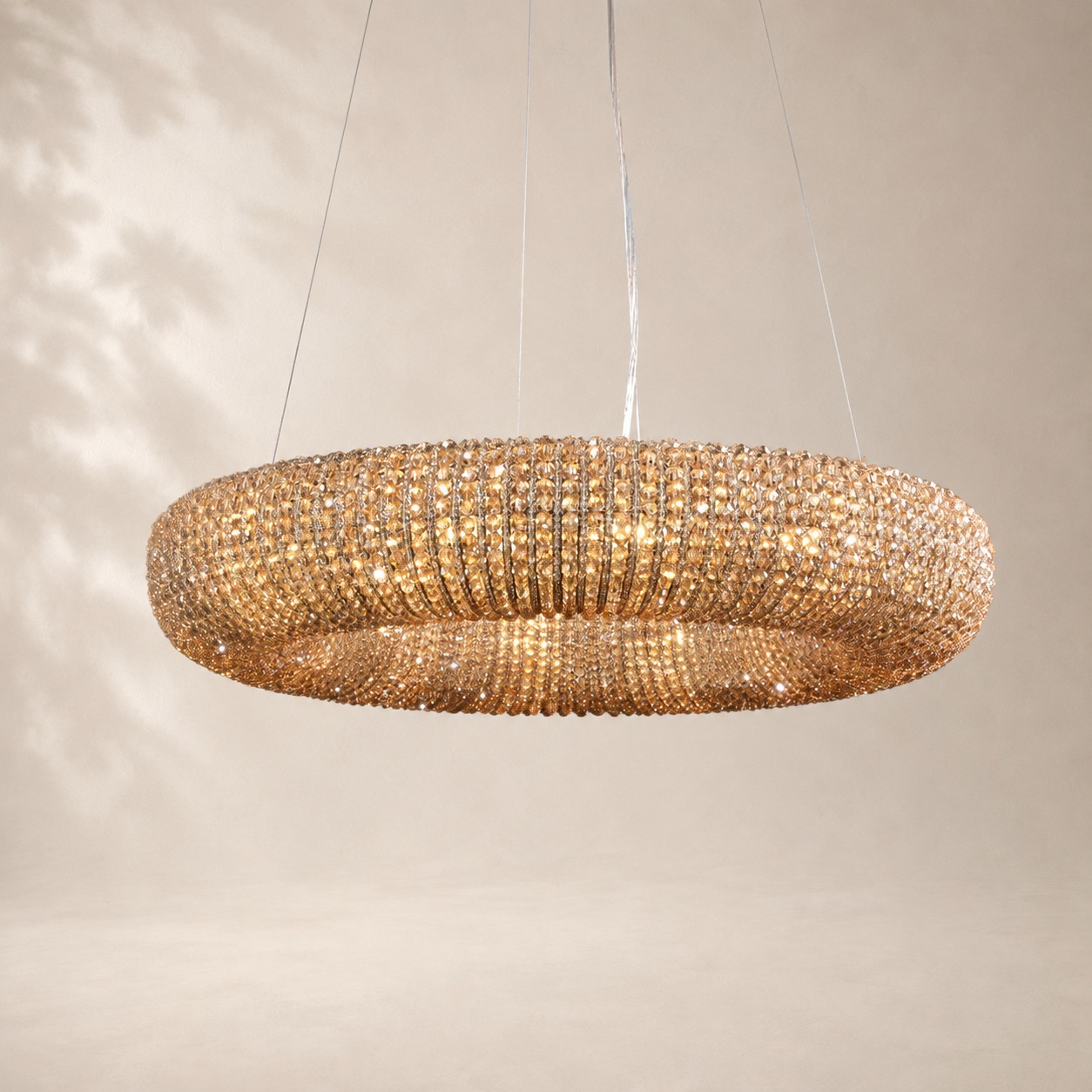 Halo Crystal Round LED Chandelier 32"