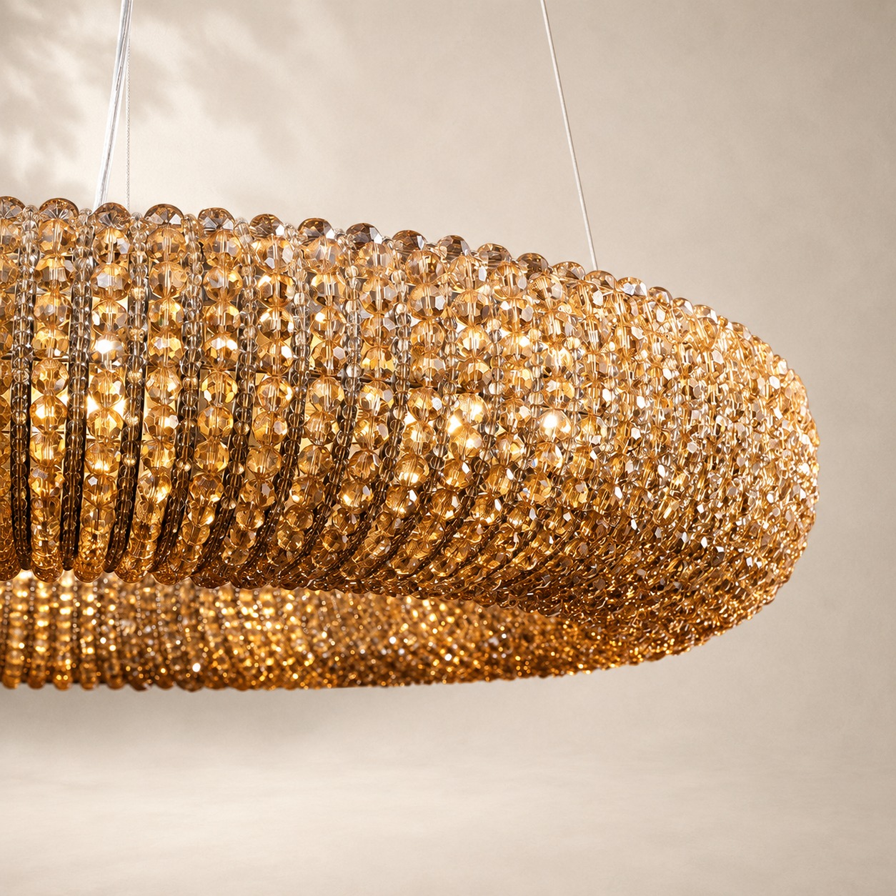 Halo Crystal Round LED Chandelier 41"