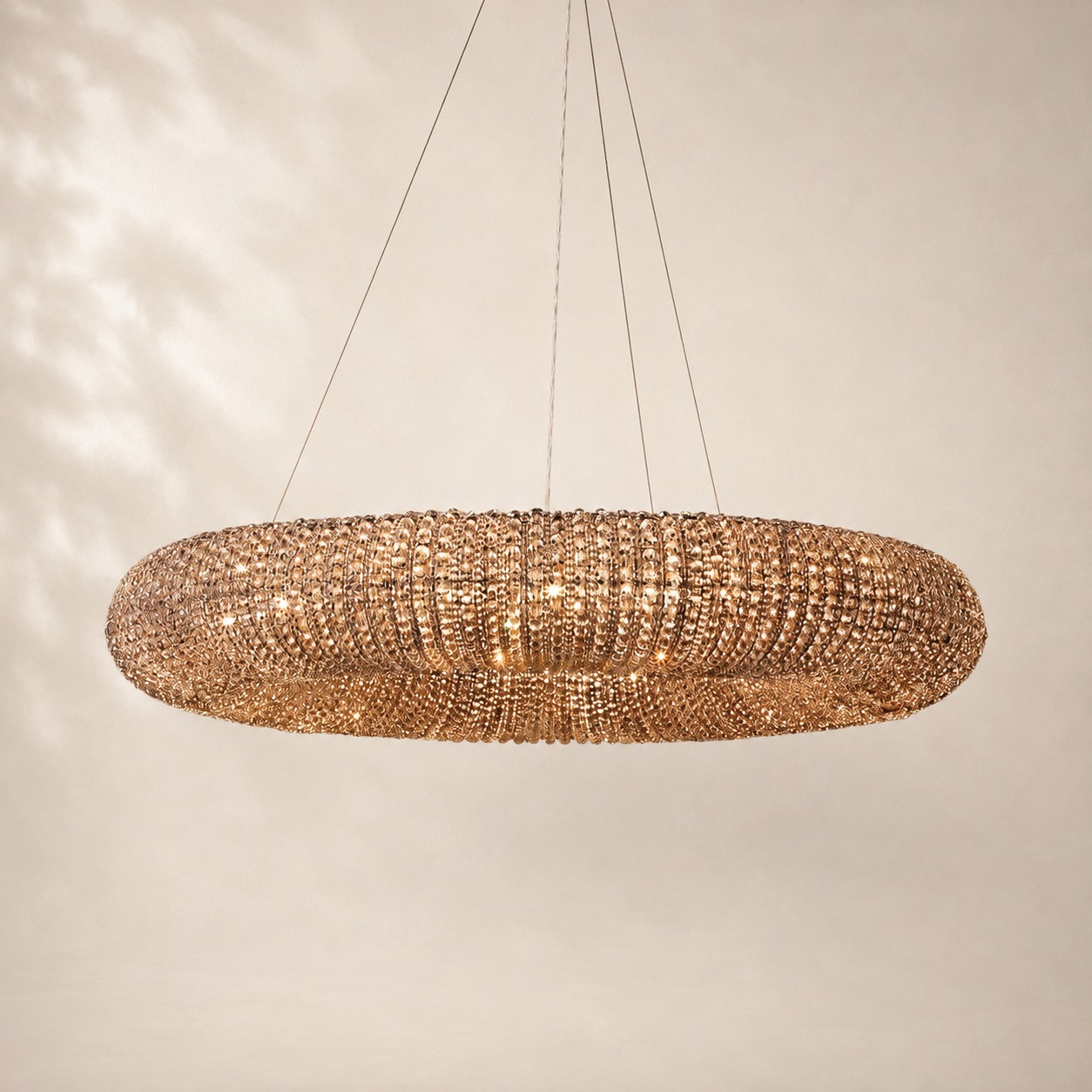 Halo Crystal Round LED Chandelier 41"