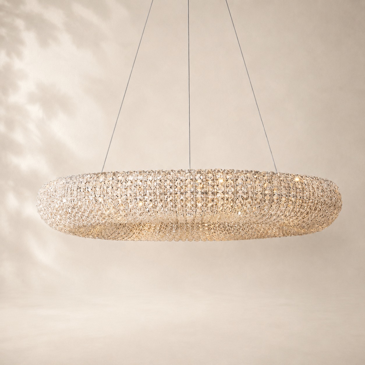 Halo Crystal Round LED Chandelier 41"