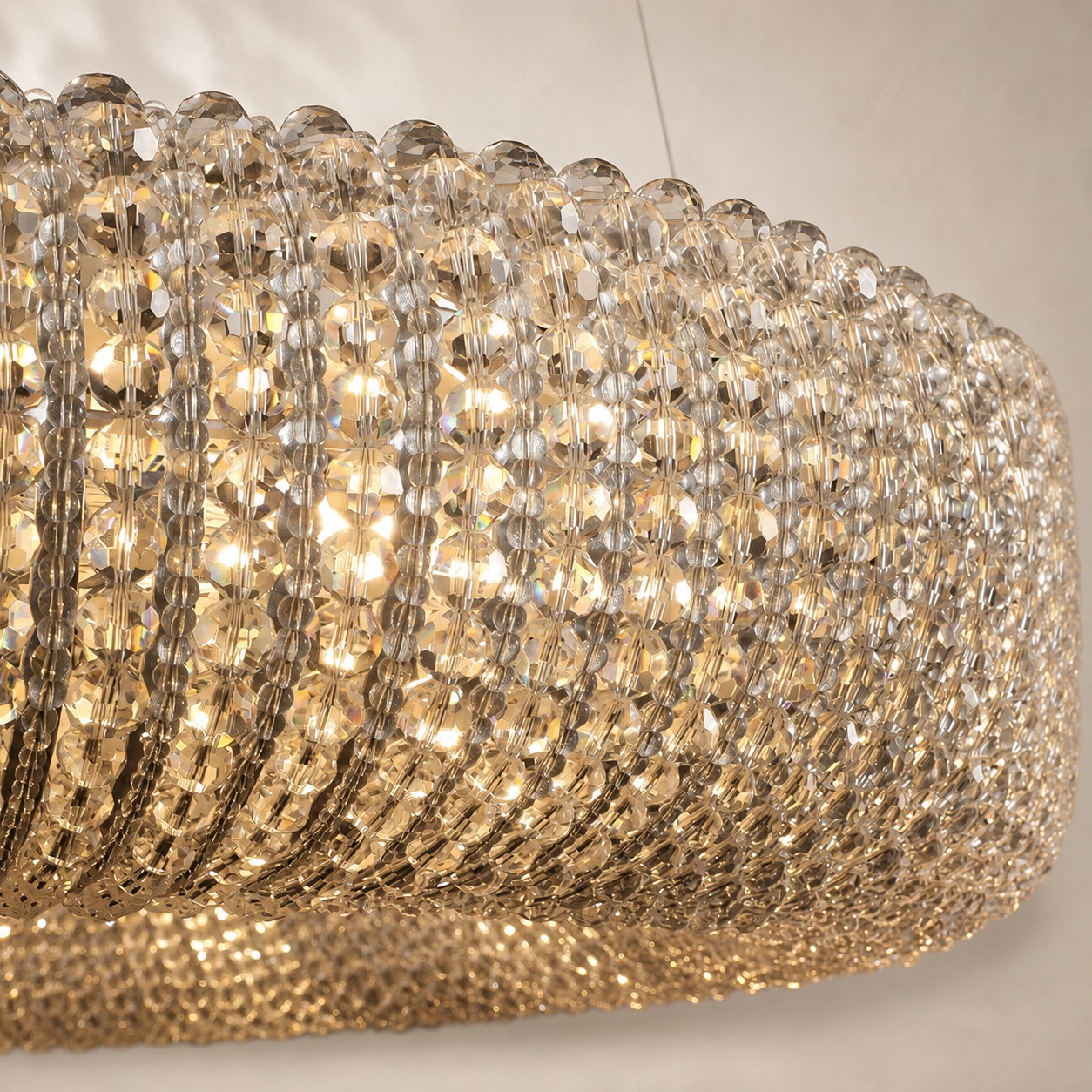 Halo Crystal Round LED Chandelier 41"