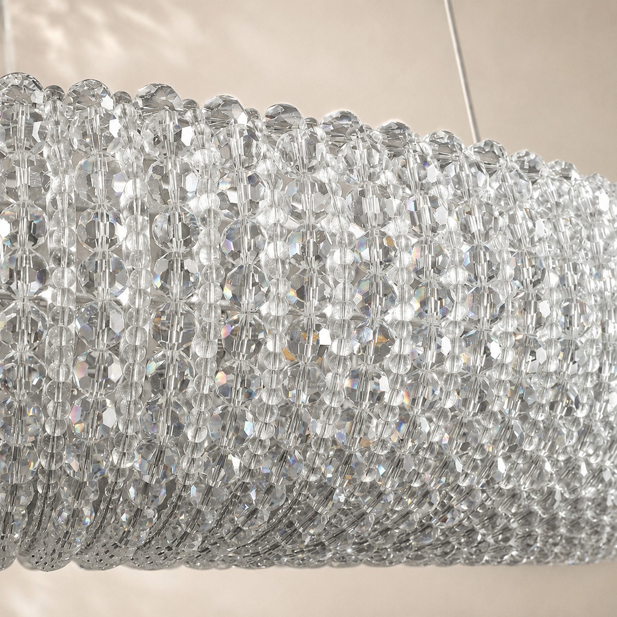 Halo Crystal Round LED Chandelier 41"