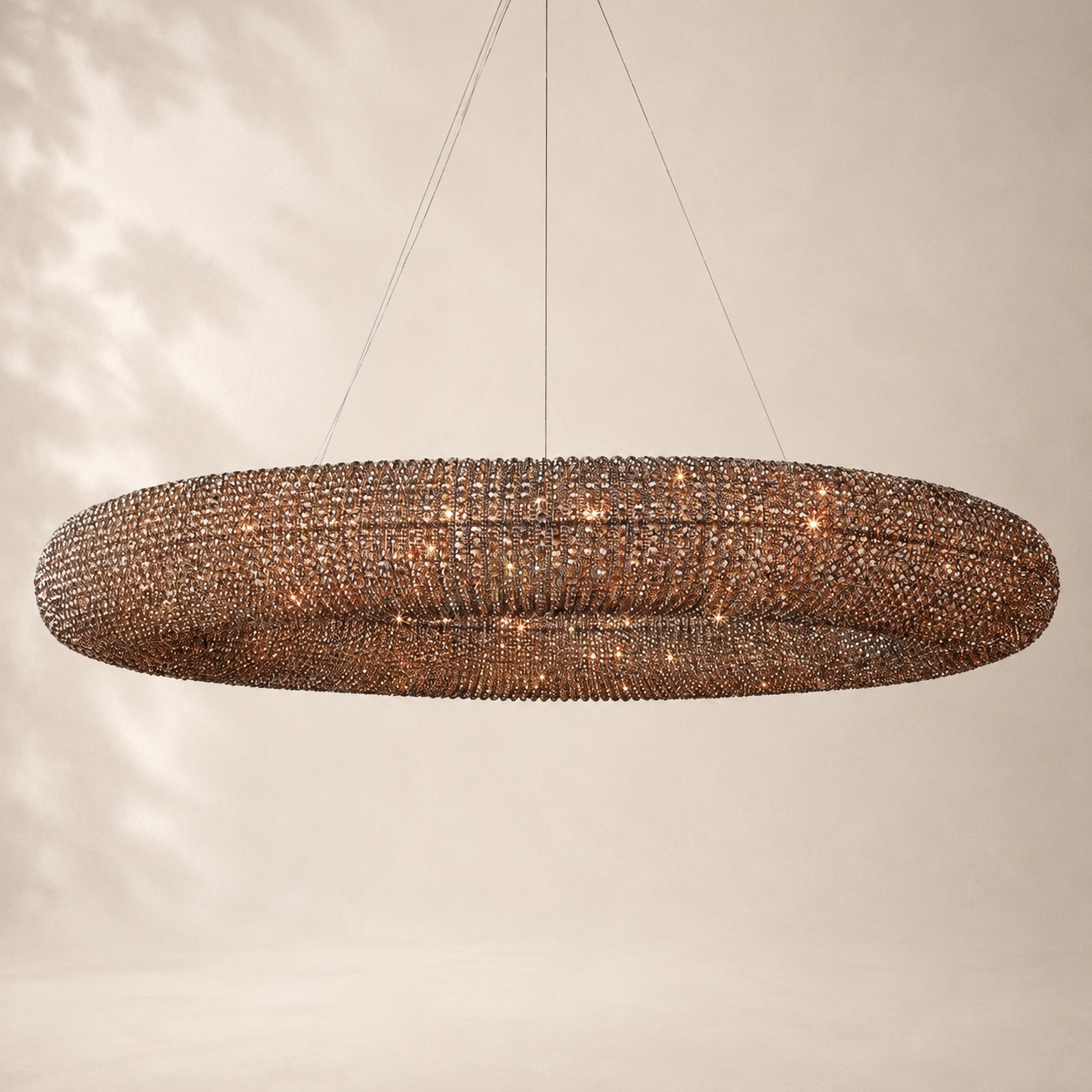 Halo Crystal Round LED Chandelier 72"