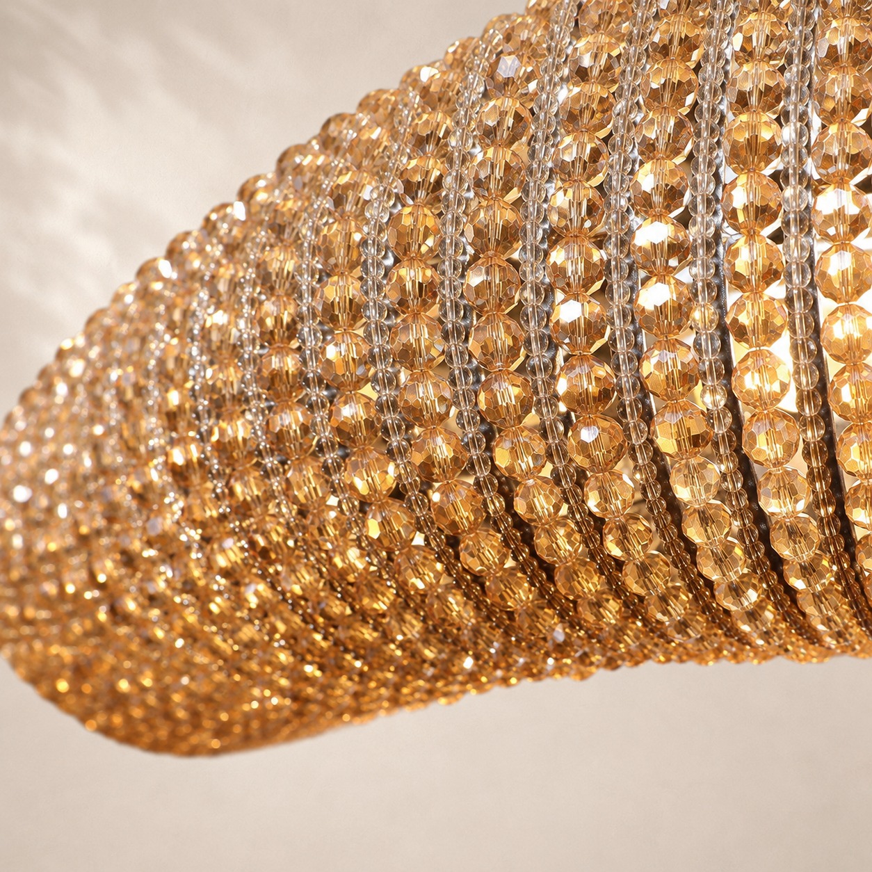 Halo Crystal Round LED Chandelier 59"