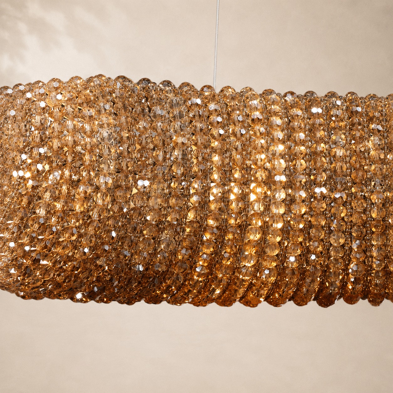 Halo Crystal Round LED Chandelier 59"