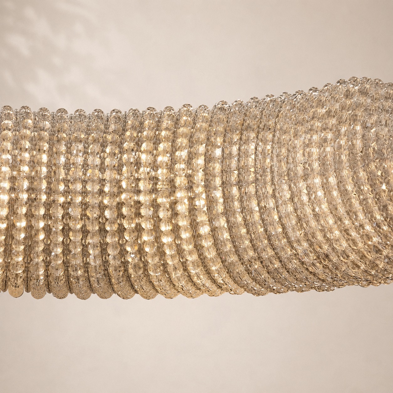 Halo Crystal Round LED Chandelier 59"