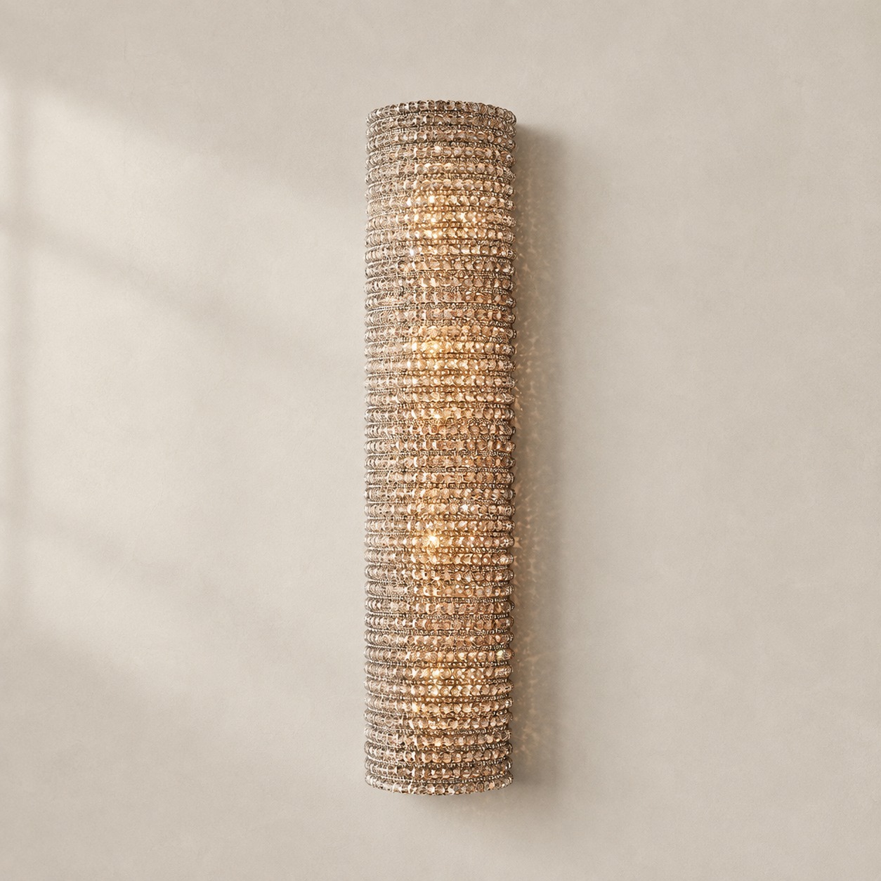 Halo Crystal Smoke Wall Sconce 21" 36"