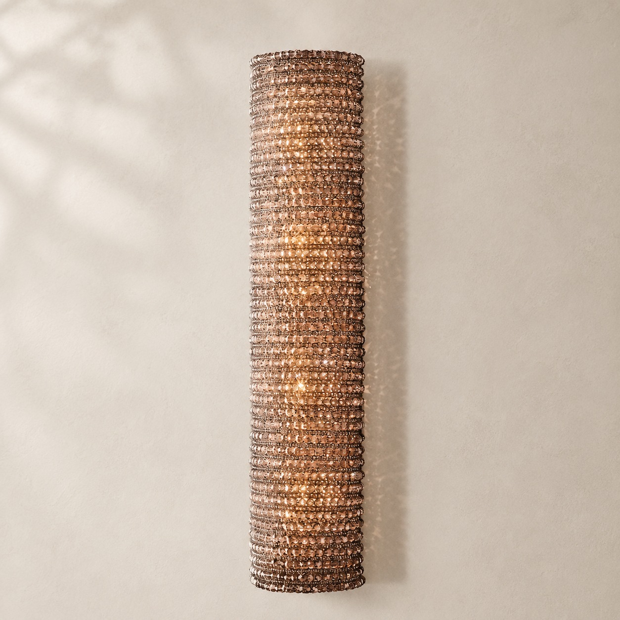 Halo Crystal Smoke Wall Sconce 21" 36"