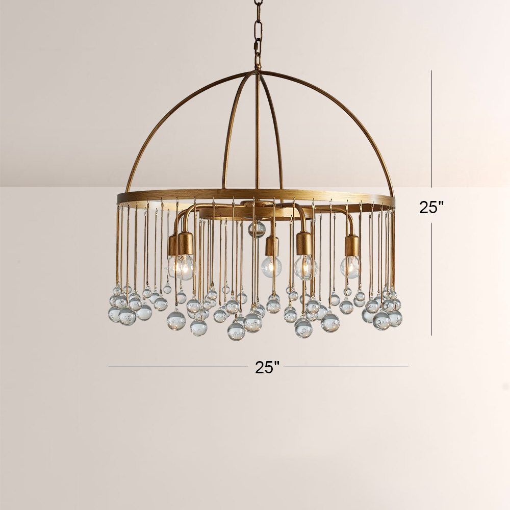 Aubluxe Round Two-Tier Chandelier