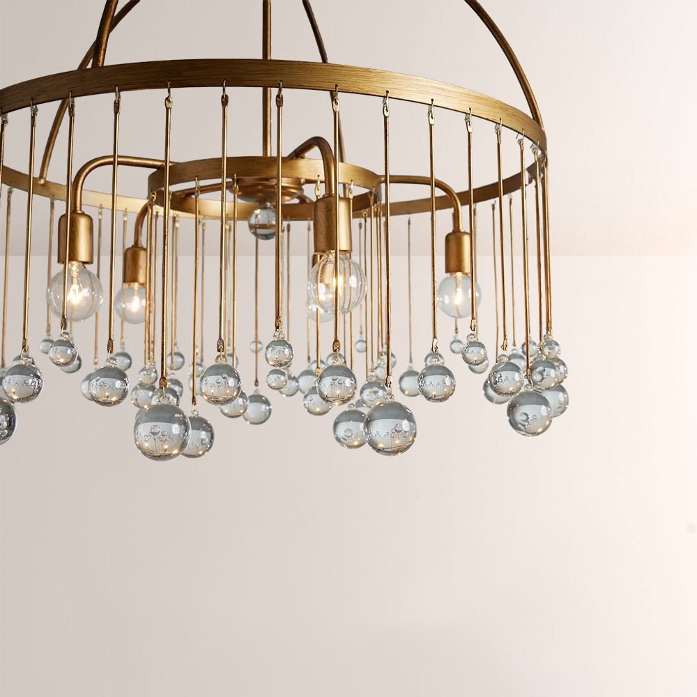 Aubluxe Round Two-Tier Chandelier