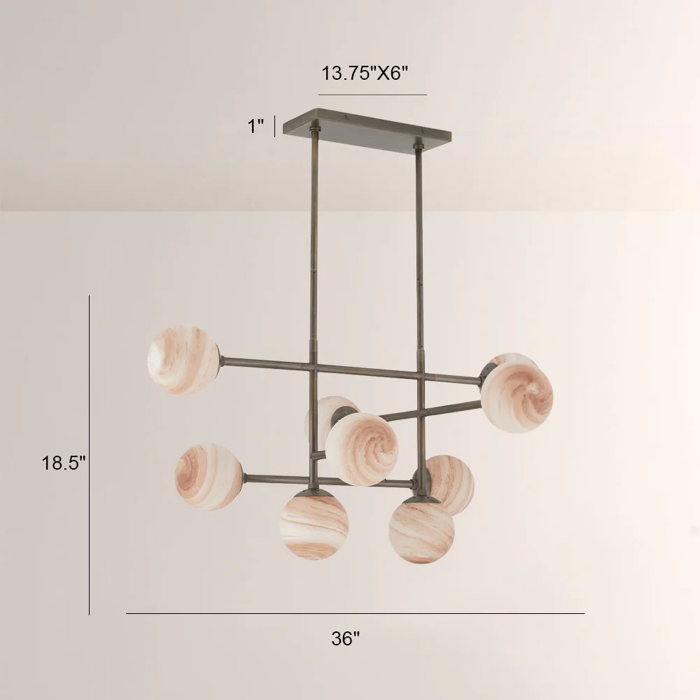 Harrion Linear Glass Chandelier