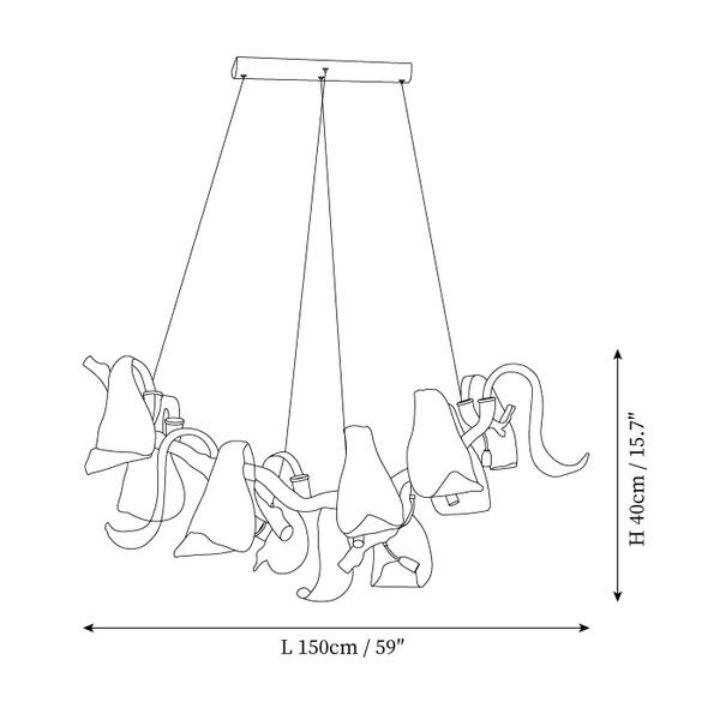 Icarus Wings Branch Chandelier - thebelacan