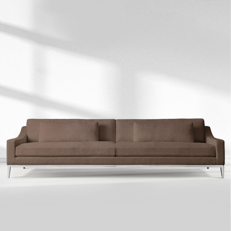 Italia Slant Arm 3-Seat Sofa - Metal Base