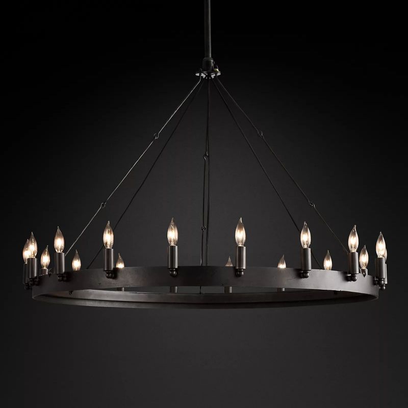 Camilor Vintage Candelabra Round Chandelier - kimoylights