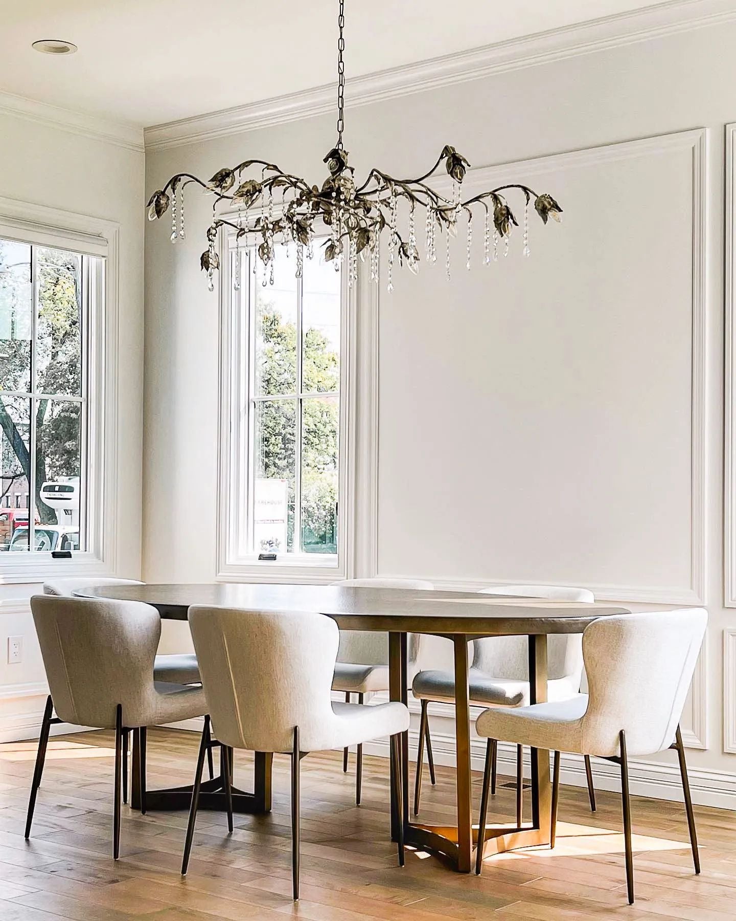 Kalira Crystal Rectangular Chandelier 52"- Silver