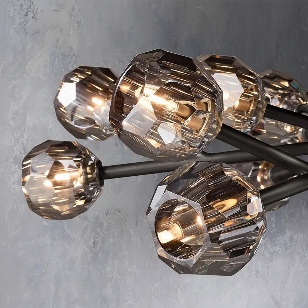 Crepura Glass Round Chandelier 36" - kimoylights