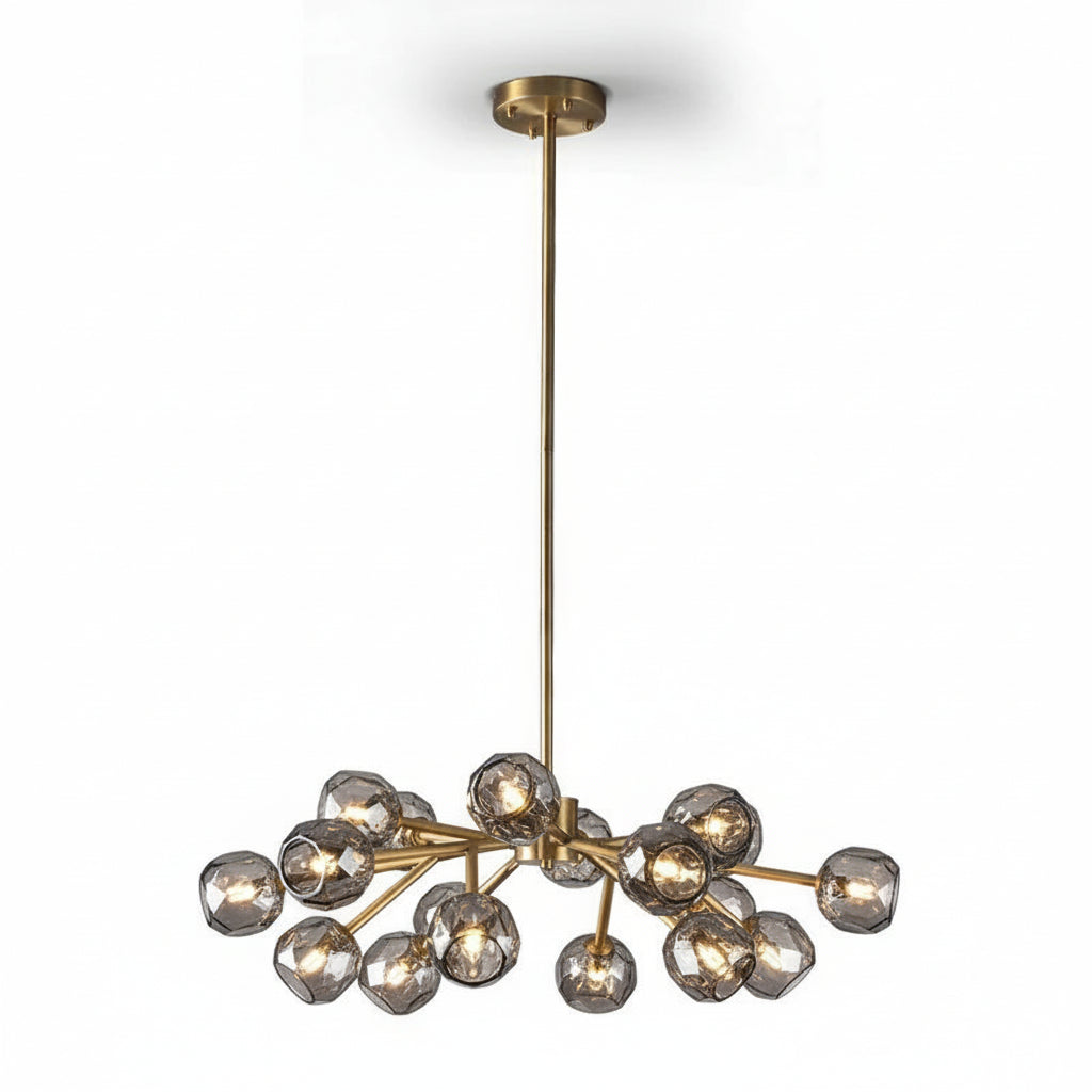 Crepura Glass Round Chandelier 36" - kimoylights