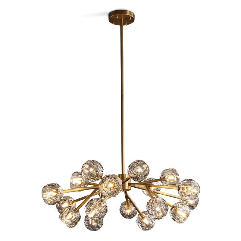Crepura Glass Round Chandelier 36" - kimoylights