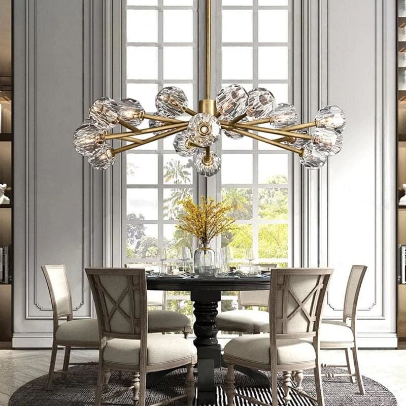 Crepura Glass Round Chandelier 48" - kimoylights