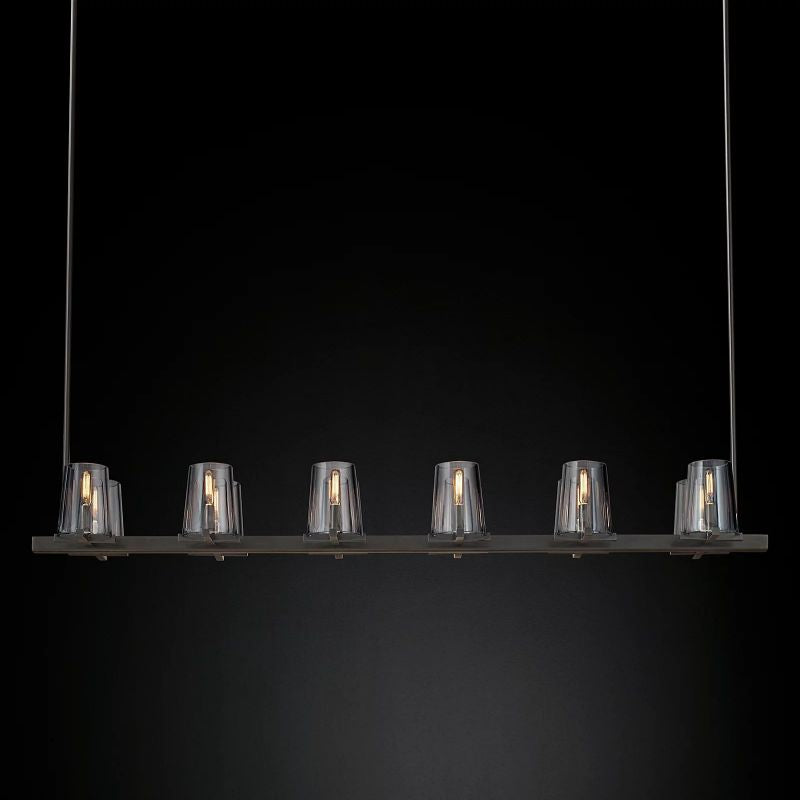Kuseau Glass Linear Chandelier 60" - ebuylight