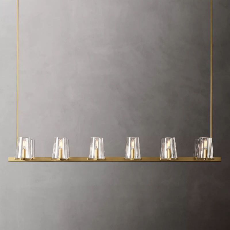 Kuseau Glass Linear Chandelier 60" - ebuylight