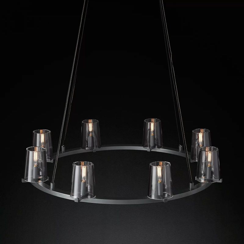 Kuseau Glass Round Chandelier 36" - ebuylight