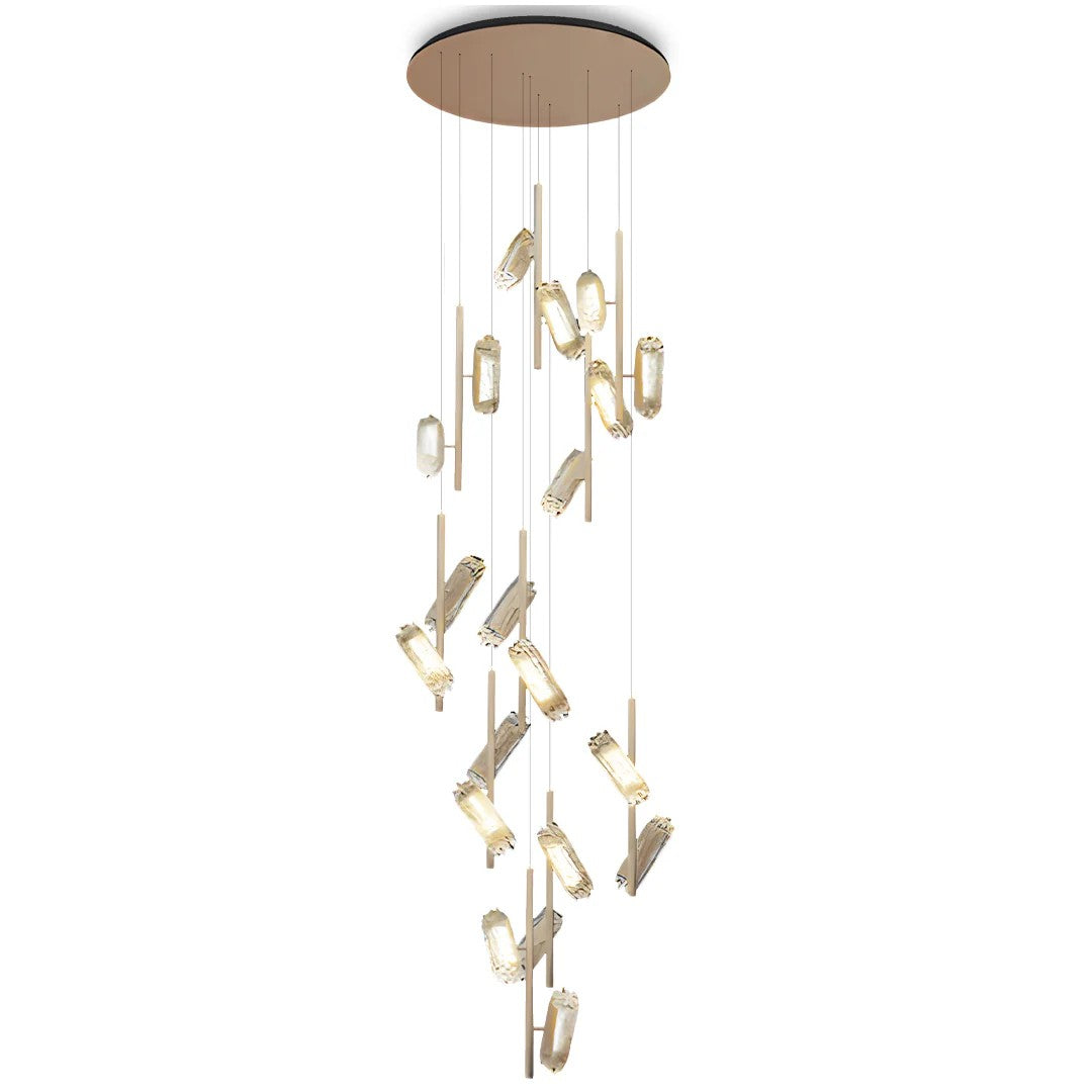 LED Staircase Chandelier Luxury Acrylic Ceiling Light