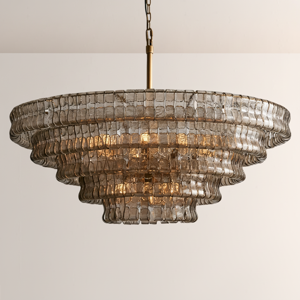 Lime 4-Tier Glass Round Chandelier - kimoylights