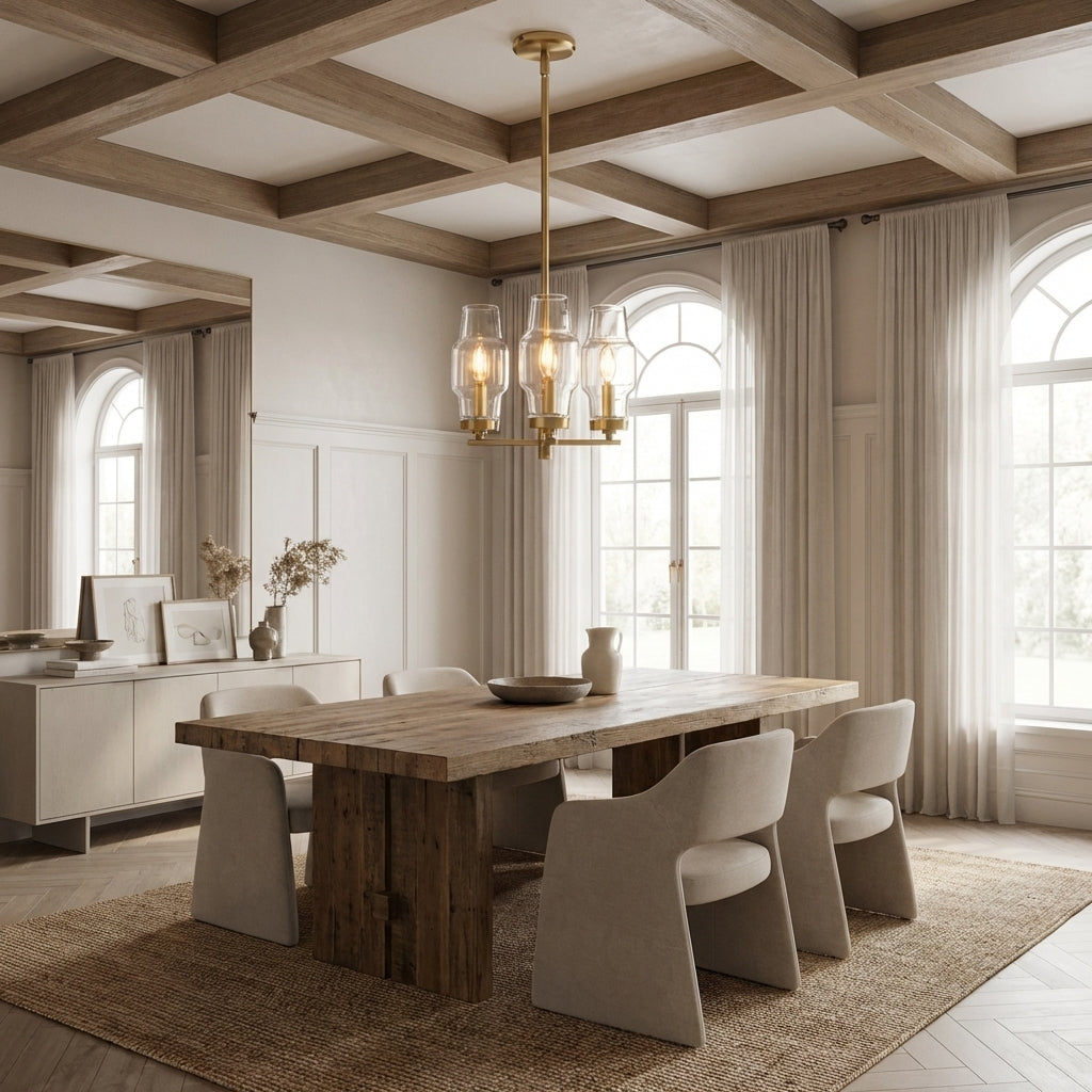 Lumi Clear Glass Semi Flush Mount