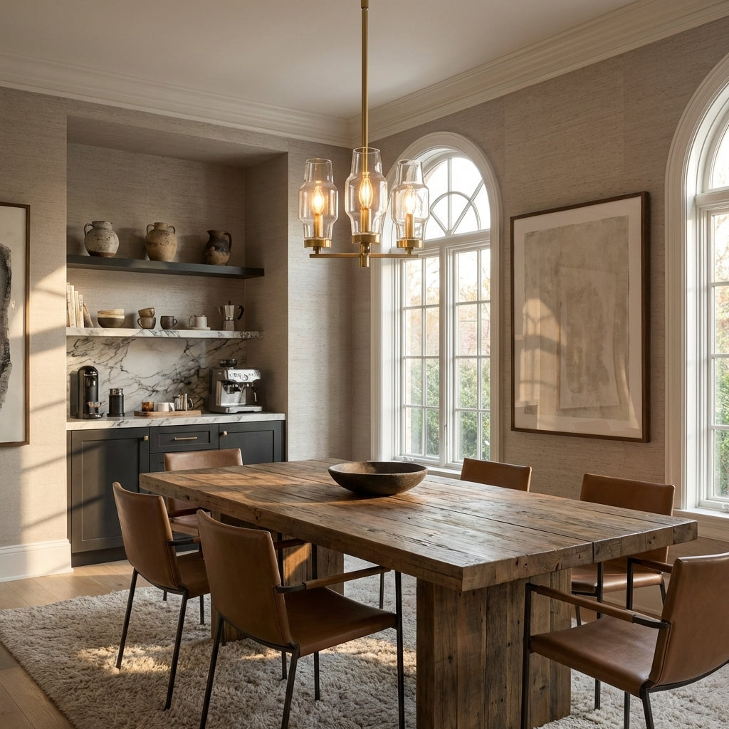 Lumi Clear Glass Semi Flush Mount